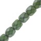 Czech Fire polished faceted glass beads 4mm Snake color Jet mosh green